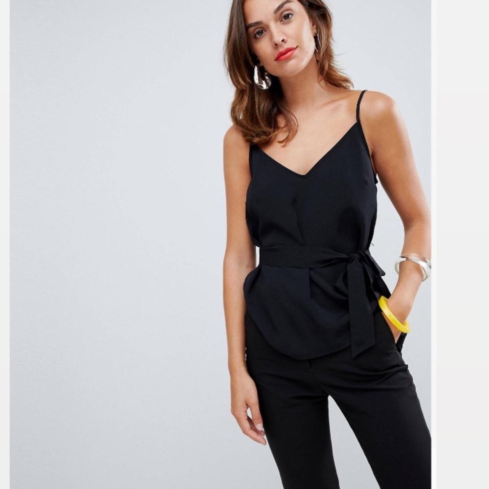 New French Connection tie waist cami top, size 10